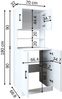 Roomart Badezimmer Waschmaschinenschrank - SERIE ATLANTIC-I- 70 cm breit, Waschmaschinenüberbau für Bad & Waschküche • Weiß Bild 5