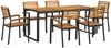 vidaXL 7-tlg. Garten-Essgruppe Massivholz Akazie und Metall 3155411 Bild 2