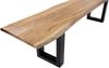 Sitzbank Baumkante 180 cm natur massiv Akazie schwarz 62088100 Bild 4