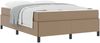 vidaXL Bettrahmen mit Matratze Cappuccino 140 x 190 cm Stoff 3399003 Bild 2