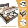 Flieks Polsterbett, Hydraulisches Doppelbett 160×200cm 2 Nachttische Leselicht USB-Laden Bild 4