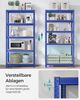 SONGMICS Schwerlastregal mit 5 verstellbaren Ablagen, 2-tlg, 80 x 90 x 40 cm, Blau Bild 3