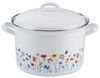Riess Fleischtopf Flora mit Deckel Ø22cm 4,5 Liter Emaille Country Bild 4