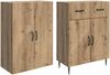 vidaXL Schrankset 2 pcs Artisan-Eiche 66 x 34,5 x 89,5 cm 3416672 Bild 3