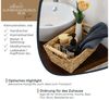 HMF Aufbewahrungskorb Aufbewahrungskorb geflochten aus Wasserhyazinthe, Korb mit Holzgriffen (1 St), Aufbewahrung für Badezimmer, Wohnzimmer, Küche, 30 x 20 x 12 cm, Natur Bild 2
