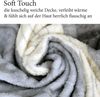 Kuscheldecke XXL (130x170cm) - Hellgrau Ornament - Flauschdecke Microfaser-Decke - Jacquard, große weiche Wohn-Decke zum kuscheln Flanelldecke Bild 3