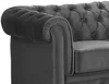 Vente-unique - Sofa 3-Sitzer - Samt - Anthrazit - CHESTERFIELD Bild 3
