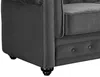 Vente-unique - Sofa 3-Sitzer - Samt - Anthrazit - CHESTERFIELD Bild 4