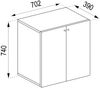 VCM Kommode & Sideboard Vandol 913104 Buche H. 75 x B. 70 x T. 36 cm Bild 2
