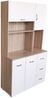 HTI-Living Hochschrank Küchenschrank Sonoma/Weiß Blanca (Stück, 1-St, 1 Schrank) Küchenbuffet Bild 2