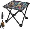 SURFOU Campinghocker Klappbarer Camping-Hocker aus Oxford-Stoff mit Tragetasche– Leichter (Kleiner Outdoor-Hocker, 34x32x32cm, Ahornblattklapphocker hält 100 kg, tragbarer, Oxford tragbarer Stuhl mit Metallrohr zum Rucksack, Camping, Fischen mit Aufbew... Bild 5