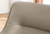 Stylisch drehbarer Echtleder Stuhl GEORGE taupe mit Armlehne Strukturstoff Bild 5