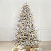 Künstlicher Weihnachtsbaum mit Schnee Tannenbaum Künstlich Christbaum mit Weiß Schneeflocken Bild 2