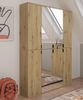 Garderobenschrank mit Spiegel Line-Up in Eiche 121 x 193 cm Bild 2