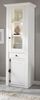 Furn. Design Standvitrine Hooge (Vitrinenschrank in Pinie weiß Landhaus, 63 x 207 cm) mit Drehriegelverschluss Bild 1