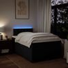vidaXL Boxspringbett mit Matratze Schwarz 120x200 cm Stoff 3289351 Bild 5