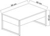 Dmora Wohnzimmertisch Lavinia, Niedriger Wohnzimmertisch, Kaffeeregal, Couchtisch für Sofa, 90x60h40 cm, Walnuss und Gold Bild 3