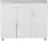 Design Sideboard JERRY 90 x 75 x 30 cm | Schränkchen mit 1 Schublade 3 Türen | Moderne Schlafzimmer Kommode | Anrichte Esszimmer | Schmaler Schuhschrank mit Schublade Bild 4