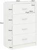 Kadima Design Hochglanz Sideboard, 4 Schubladen, modern, zeitlos, vielseitig einsetzbar. 60x30x90 cm Bild 4