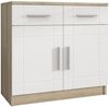 Sideboard PARIS 2F-2S Weiß + Sonoma Eiche Bild 4