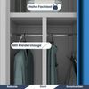 Umkleideschrank Spind KACPER - 2 Abteile, Etikettenhalter Lüftungsschlitze | Umkleidespind Metall Schließfachschrank Garderobenspind, 180x80x50cm Grau-Blau Bild 4