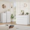 Homfa Kommode, weiß mit 5 Schubladen und 1Tür, Sideboard 100x80x40cm Bild 3