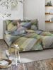 Irisette Wave Mako-Satin Bettwäsche 155x220 Streifen Rauten multi bunt 8691-90 Bild 2
