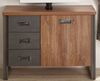 Waschbeckenunterschrank Auburn Eiche Stirling und Matera grau 81 x 62 cm Bild 2