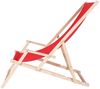 Sonnenliege Armlehne Rot Strand Campingstuhl Holz klappbar Faltsitz Balkonsessel Bild 3