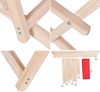 Sonnenliege Armlehne Rot Strand Campingstuhl Holz klappbar Faltsitz Balkonsessel Bild 5