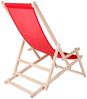Sonnenliege Armlehne Rot Strand Campingstuhl Holz klappbar Faltsitz Balkonsessel Bild 4