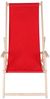Sonnenliege Armlehne Rot Strand Campingstuhl Holz klappbar Faltsitz Balkonsessel Bild 2