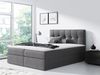 Boxspringbett Cleofas , Grau, 120x200 cm, Webstoff Bild 2