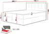 Boxspringbett Cleofas , Grau, 120x200 cm, Webstoff Bild 4