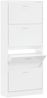 vidaXL Schuhschrank Hochglanz-Weiß 63x24x147 cm Holzwerkstoff 342546 Bild 2