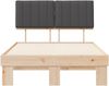 vidaXL Bettgestell mit gepolstertem Kopfteil Dunkelgrau 120 x 190 cm 877505 Bild 5