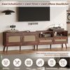 HAUSS SPOLE TV-Schrank TV-Schrank für 80-Zoll-Fernseher mit 2 Rattantüren, 2 Schublade, Braun (Fernsehtisch,TV-Ständer, Fernsehschrank, 1-St, für 80-Zoll-Fernseher) mit 2 Rattantüren, 2 Schubladen Bild 3