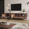 HAUSS SPOLE TV-Schrank TV-Schrank für 80-Zoll-Fernseher mit 2 Rattantüren, 2 Schublade, Braun (Fernsehtisch,TV-Ständer, Fernsehschrank, 1-St, für 80-Zoll-Fernseher) mit 2 Rattantüren, 2 Schubladen Bild 5