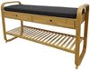 riess-ambiente Schuhbank ZEN-BO 100cm natur/grau - Bambus, FSC, Rega, Sitzbank, mit Schubladen (Einzelartikel, 1-St), Gepolsterte Garderobenbank aus Massivholz - ideal für Eingangsbereich Bild 2