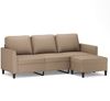 vidaXL 3-Sitzer-Sofa mit Hocker Cappuccino-Braun 180 cm Kunstleder 3201126 Bild 2