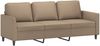 vidaXL 3-Sitzer-Sofa mit Hocker Cappuccino-Braun 180 cm Kunstleder 3201126 Bild 4