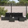 vidaXL Garten-Sofa-Set mit Kissen 5 pcs Schwarz Poly-Rattan 3355702 Bild 3