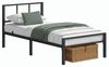 VASAGLE Metallbett 90 x 200 cm, stabiler Bettrahmen mit Kopfteil und Lattenrost, Bettgestell, einfache Montage, schwarz Bild 3