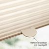 Sonello Plissee ohne Bohren Rollo Klemmfix für Fenster & Tür Lichtschutz, blickdicht, ohne Bohren, verspannt, Klemmfix, 30cm x 100cm Hellcreme Faltrollo, Easyfix, Jalousie Bild 4