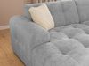luma-home Modernes Ecksofa mit Ottomane links, markante Steppungen, Chenille in Hellgrau, 234 x 161 x 79 cm Bild 5