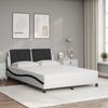 vidaXL Bett mit Matratze "Zadar" Weiß und Schwarz 140x200 cm Kunstleder 3208872 Bild 3