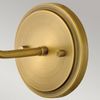 Elstead Lighting Clarke Wandleuchte mit Zugschalter Messing Leinenschirm creme Bild 2