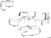 Garten Ecksofa mit Tisch 3-Sitzer LEFFE rechtsseitig Metall Beige Bild 2
