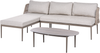 Garten Ecksofa mit Tisch 3-Sitzer LEFFE rechtsseitig Metall Beige Bild 4