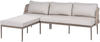 Garten Ecksofa mit Tisch 3-Sitzer LEFFE rechtsseitig Metall Beige Bild 5